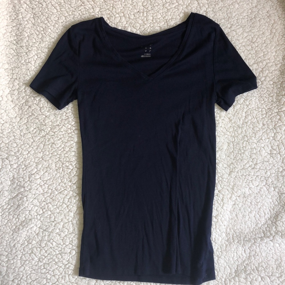 Navy V-neck Tee
